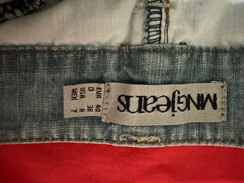 Close up of jeans fabric