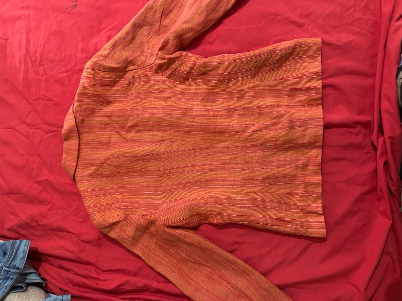 Close up of jeans fabric